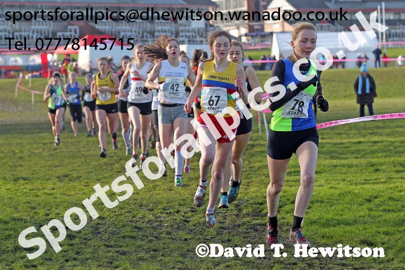 Junior womens Northern Cross Country  Championships, Pontefract. Photo: David T. Hewitson/Sports for All Pics